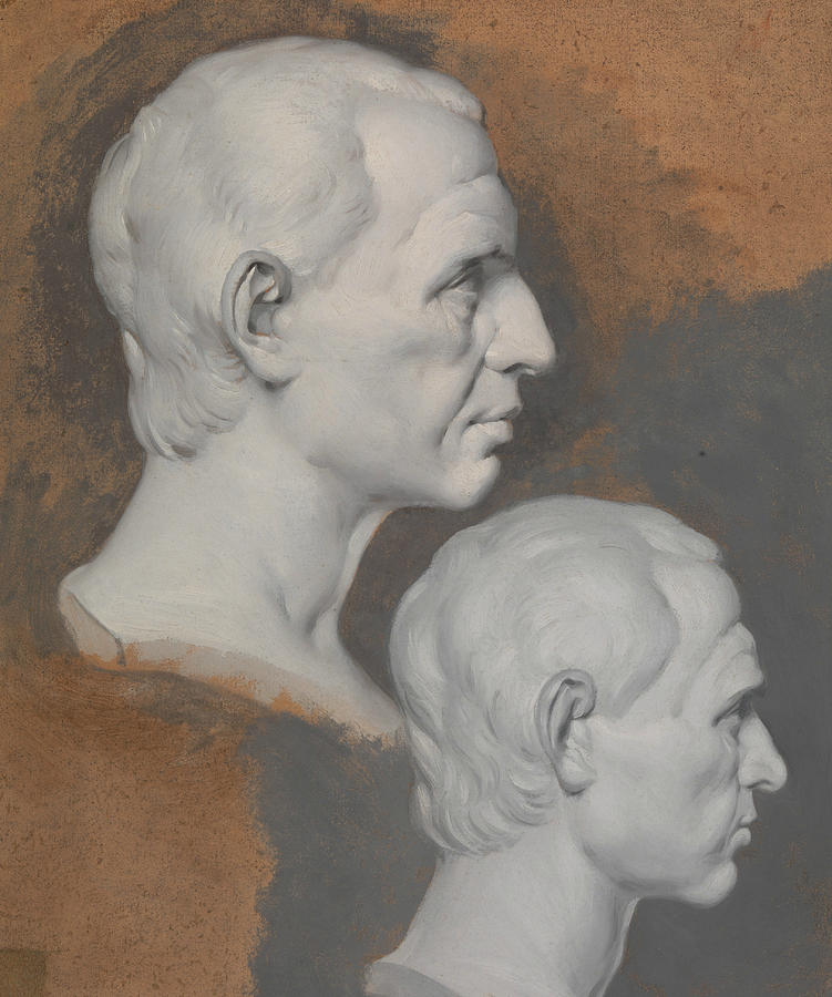 Studies of a Classical Bust Painting by Joseph Wright