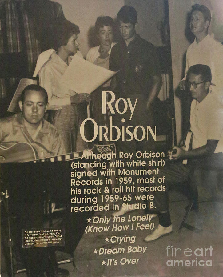 Studio B Roy Orbison  Photograph by Chuck Kuhn