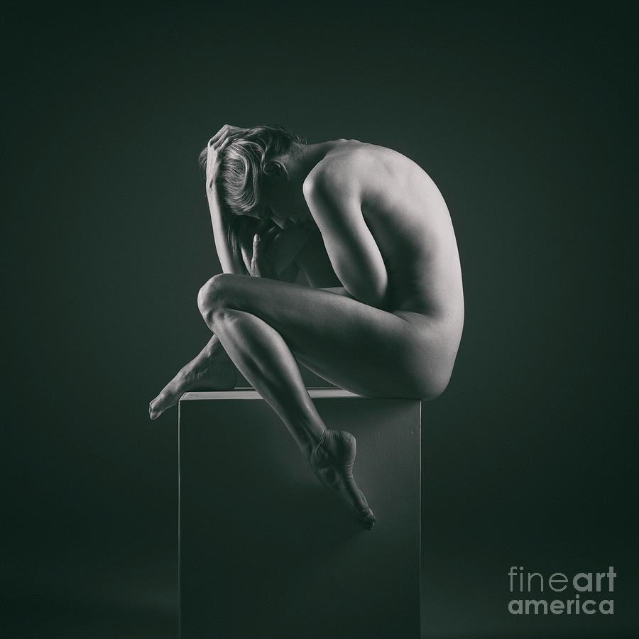 Studio Nude Seated Posing Photograph by Clayton Bastiani