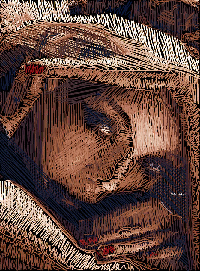 Studio Portrait in Pencil 59 Digital Art by Rafael Salazar