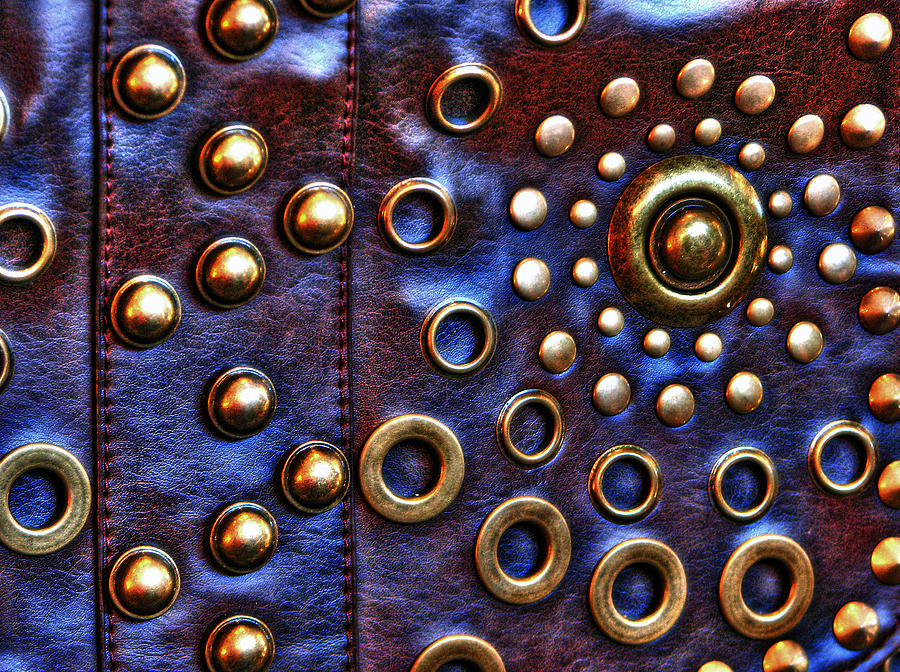 Studs on Leather Photograph by Chris Anderson