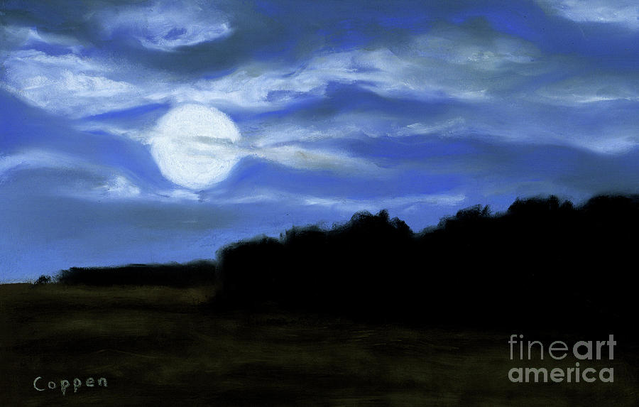 Study 2 for Night of the Supermoon Pastel by Robert Coppen