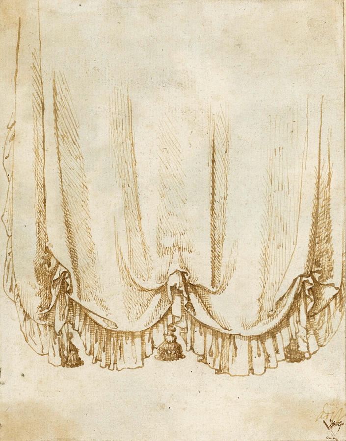 Study for a Curtain Drawing by Filippo dAngeli