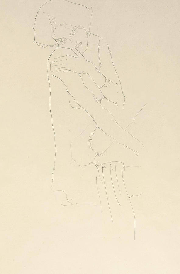 Gustav Klimt Drawing - Study for Adele Bloch Bauer II by Gustav Klimt