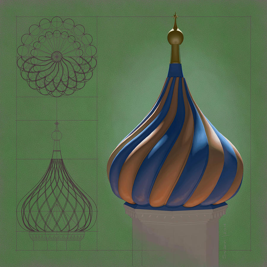Study for an Onion Dome Painting by Swann Smith