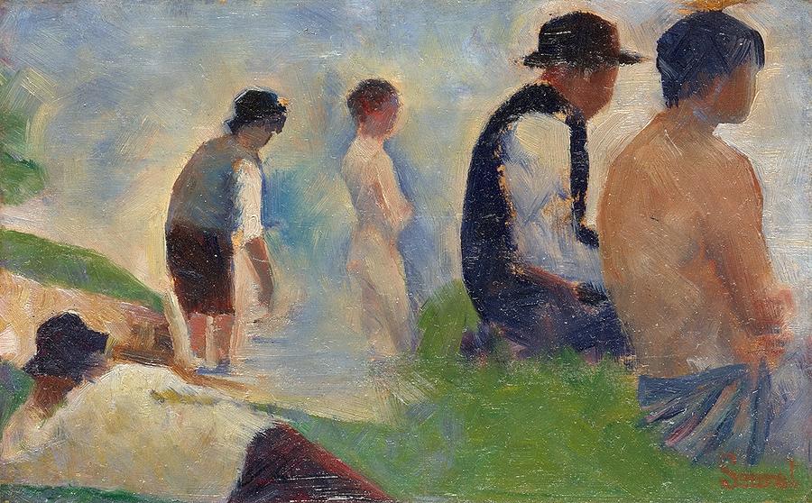 Portrait Painting - Study for Bathers at Asnieres by Georges Seurat