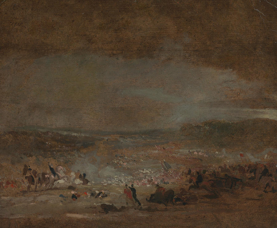 Study for Battle of Waterloo Painting by George Jones