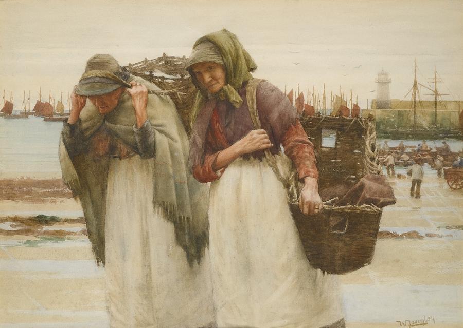 Walter Langley Painting - Study For Breadwinners by MotionAge Designs