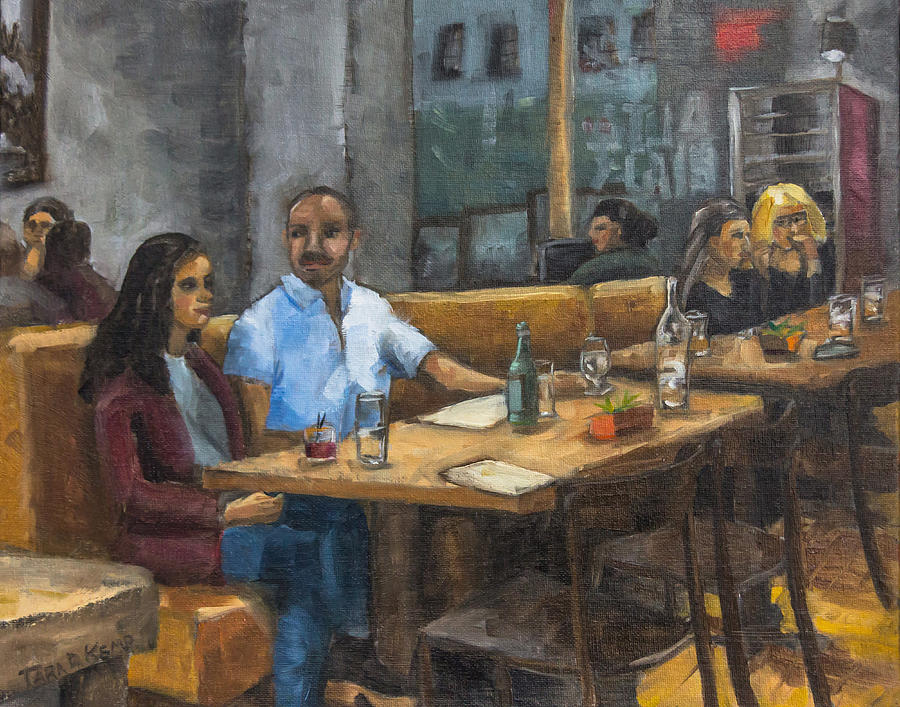 Study for Cafe Zorn Painting by Tara D Kemp