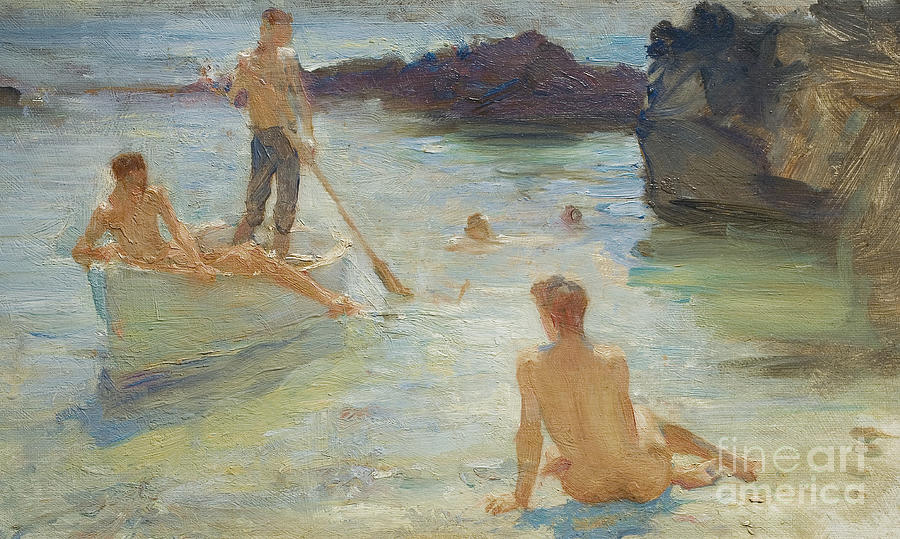 Nude Painting - Study for Morning Splendor by Henry Scott Tuke