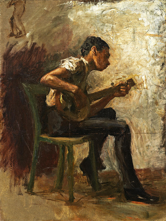Study for Negro Boy Dancing. The Banjo Player Painting by Thomas Eakins