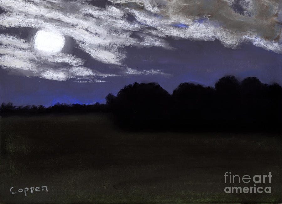 Study for Night of the Supermoon Pastel by Robert Coppen
