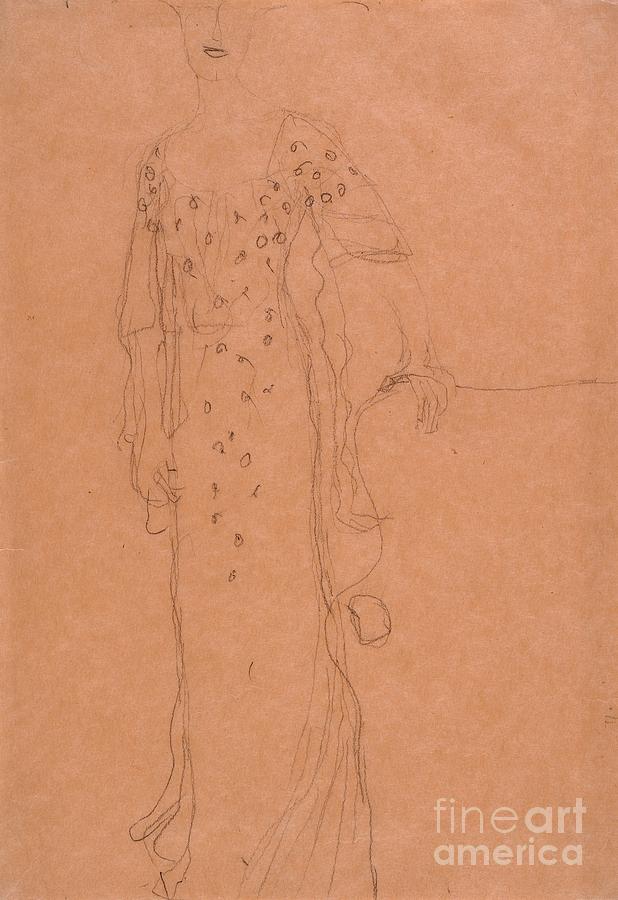 Gustav Klimt Painting - Study for Portrait of Adele Bloch-Bauer I by Celestial Images