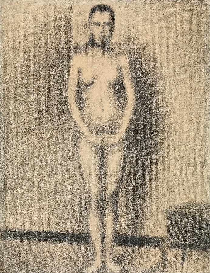 Study for Poseuses Drawing by Georges-Pierre Seurat