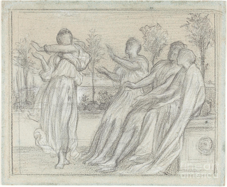 Study For "greek Girl Dancing" Drawing by Frederic, Lord Leighton