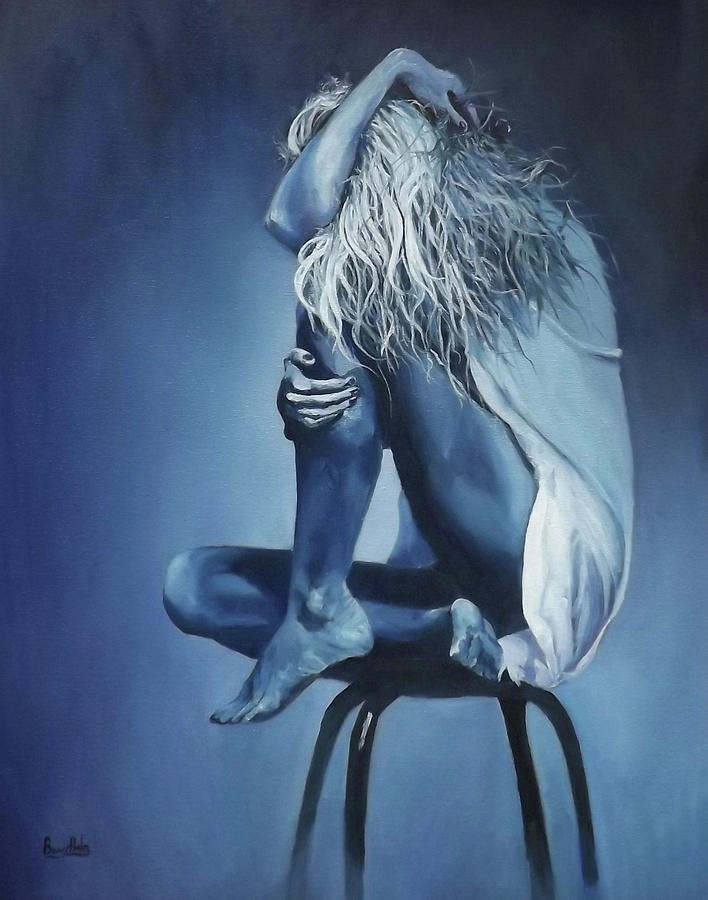 Study In Blue Painting by Barry BLAKE