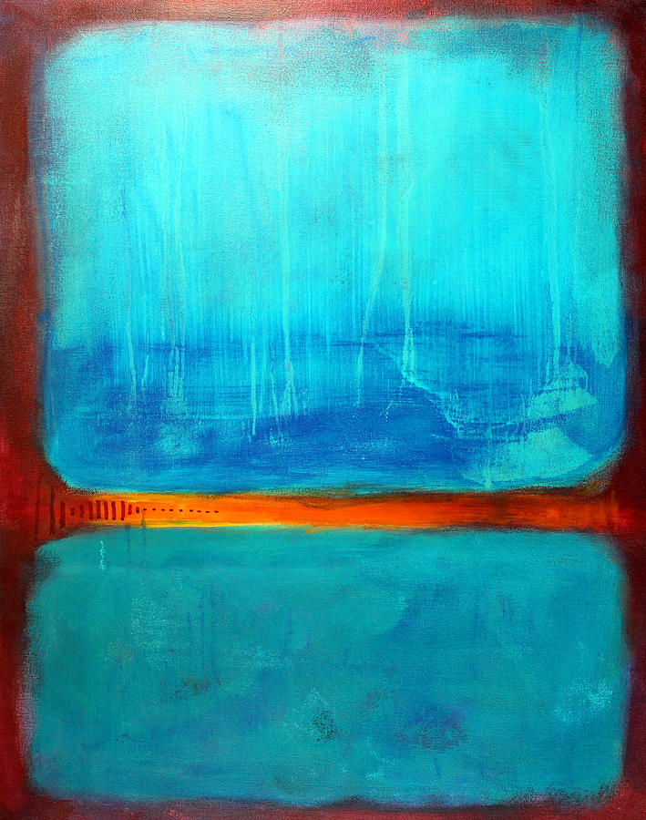 Abstract Painting - Study in Blue by Nancy Merkle