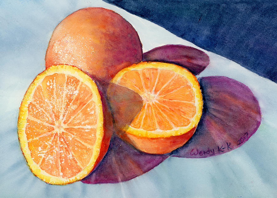 Study in Oranges Painting by Wendy Keeney-Kennicutt