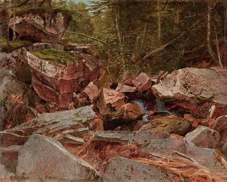 David Johnson Painting - Study, North Conway, New Hampshire, 1851 by David Johnson
