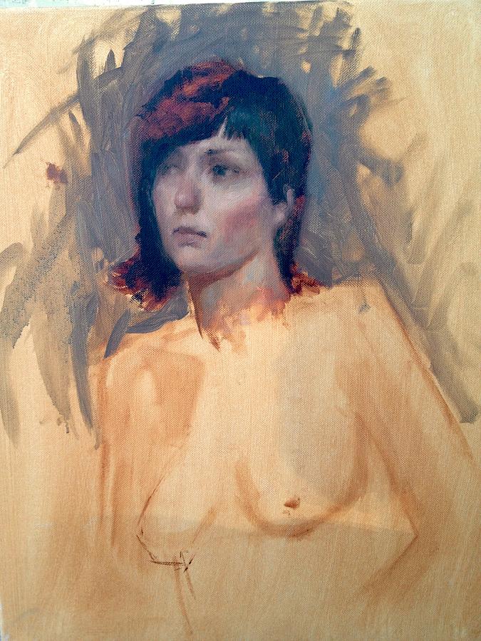 Study Of A Girl Painting by Cynthia Mozingo Study Of A Girl Painting by Cynthia Mozingo