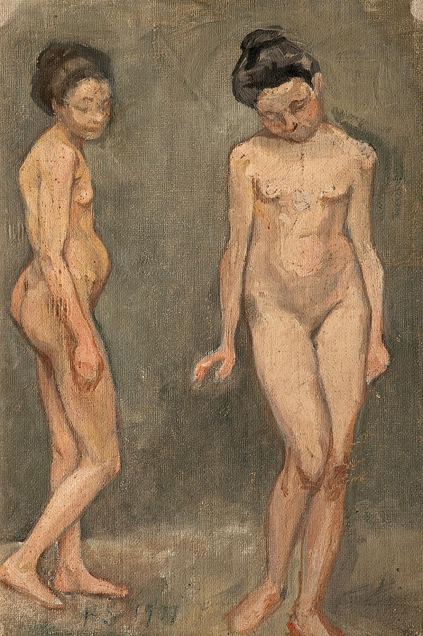 Study of a Naked Model Painting by Hugo Simberg