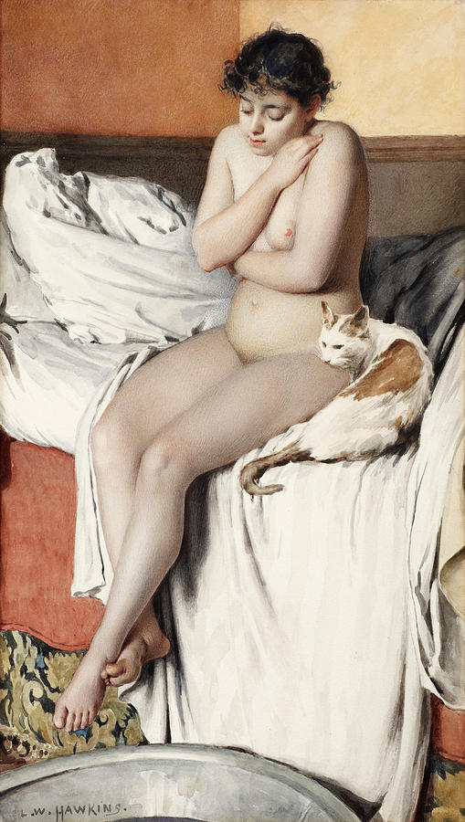 Study of a Nude Drawing by Louis Welden Hawkins