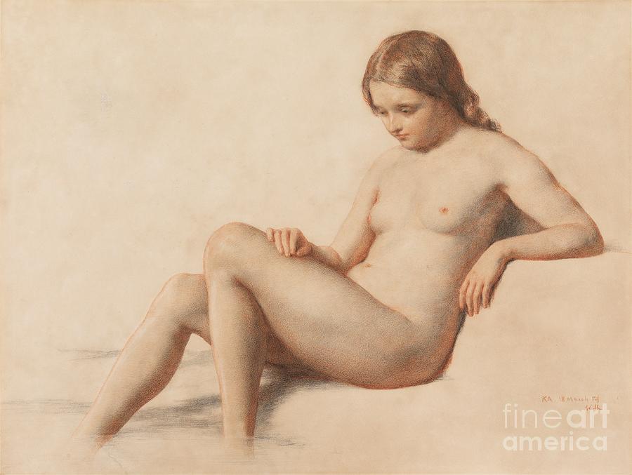 William Mulready Drawing - Study of a Nude by William Mulready