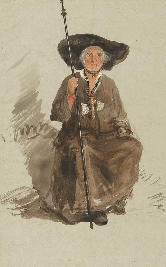 Study of a Pilgrim Painting by Samuel Palmer