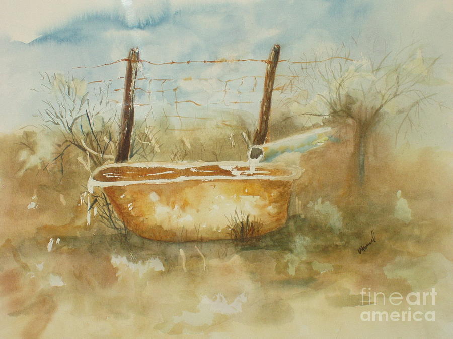 Study Of A Watering Tub Painting