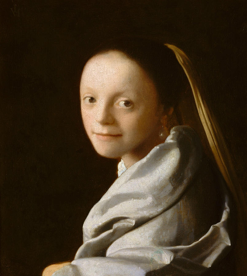 Study of a Young Woman Painting by Jan Vermeer