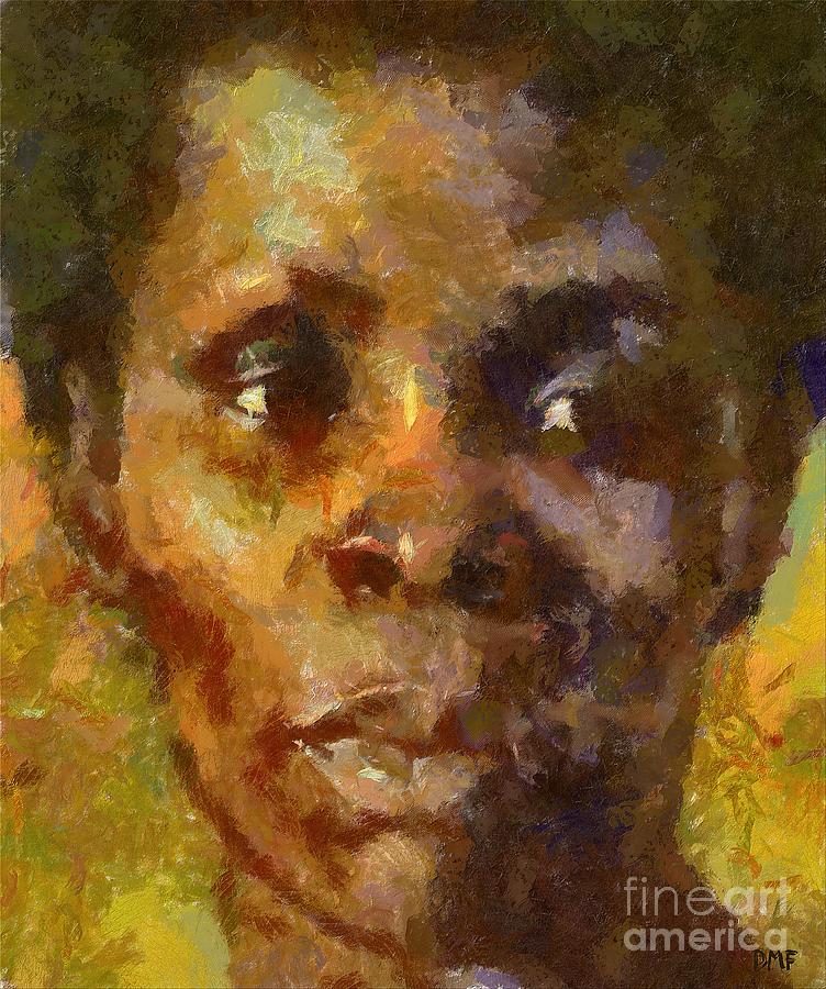 Study of Black Woman Painting by Dragica  Micki Fortuna
