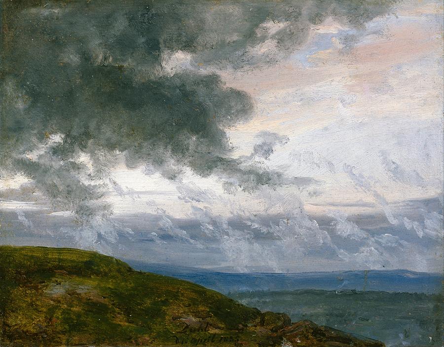Study of Drifting Clouds by Johan Christian Dahl, 1835 Painting by Celestial Images