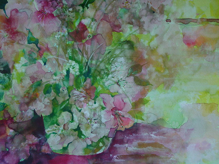 Study of Flowers Painting by Robin Miller-Bookhout