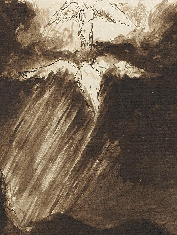 John Constable Drawing - Study of Jacobs Dream by John Constable