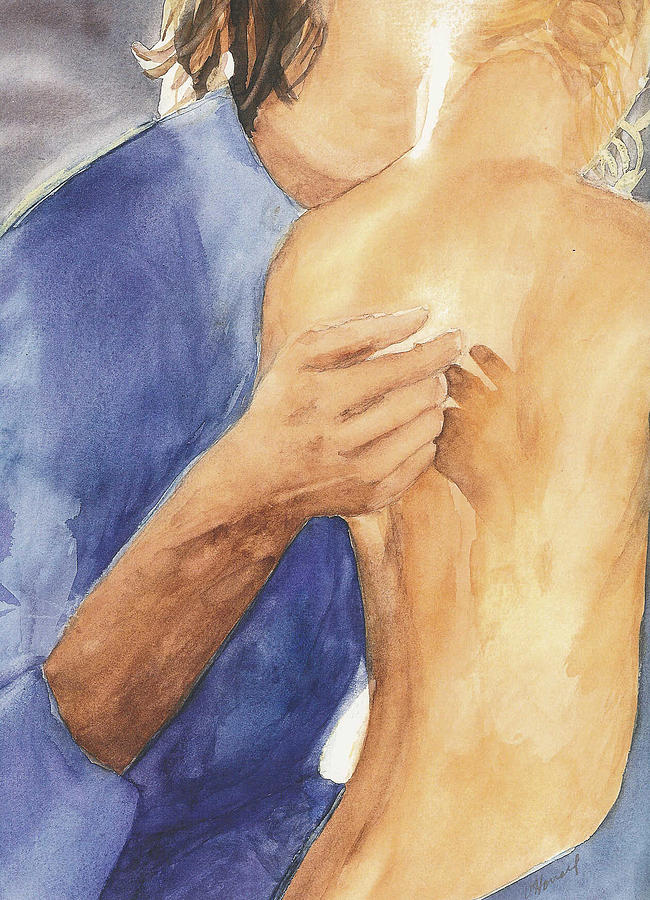 Study of Lovers  Painting by Vicki  Housel