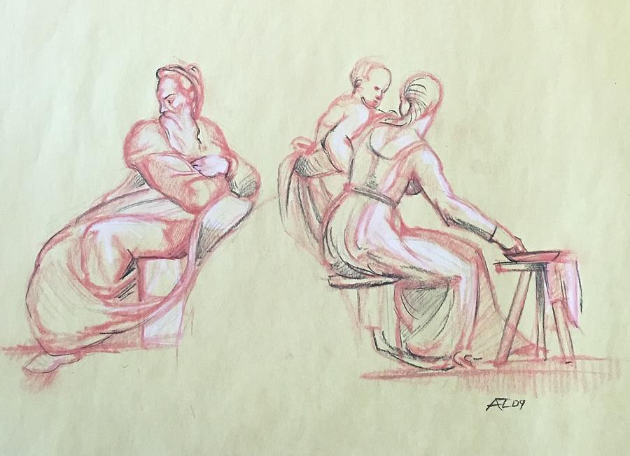 Study of michelangelo woman man and child by Alejandro Lopez-Tasso Study of michelangelo woman man and child by Alejandro Lopez-Tasso
