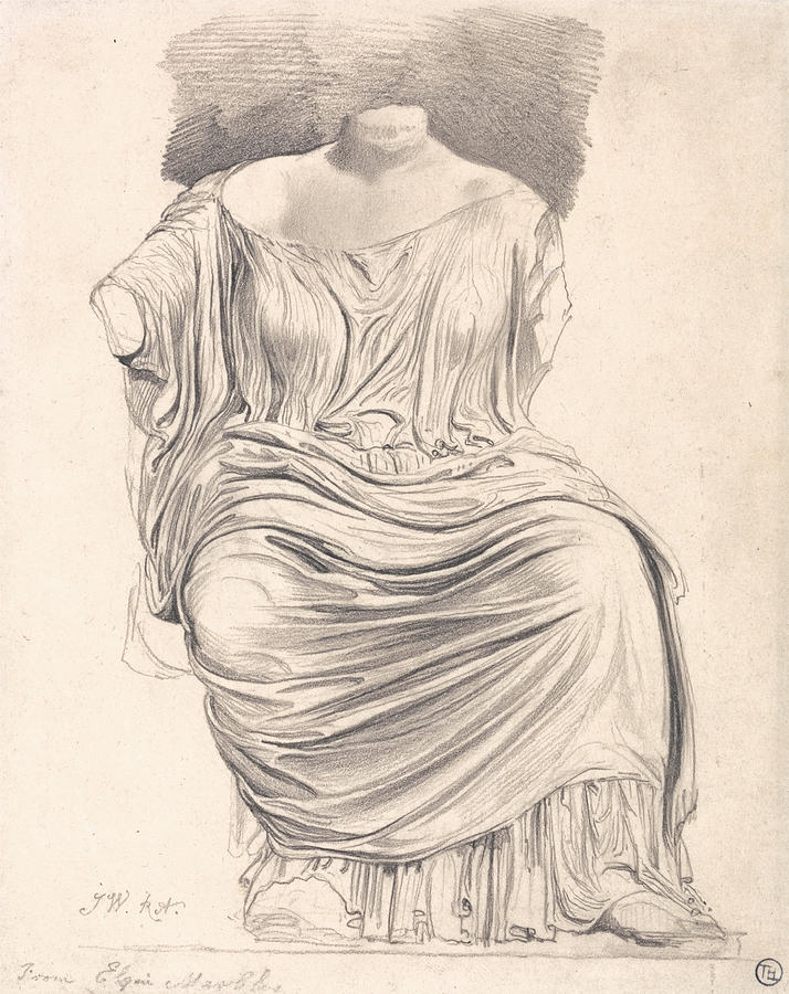 Study of Sculpture from the Elgin Marbles Drawing by James Ward