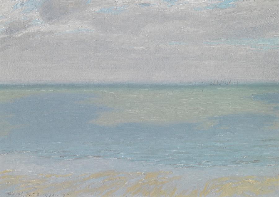 Nature Painting - Study of Sky and Sea by Herbert Dalziel