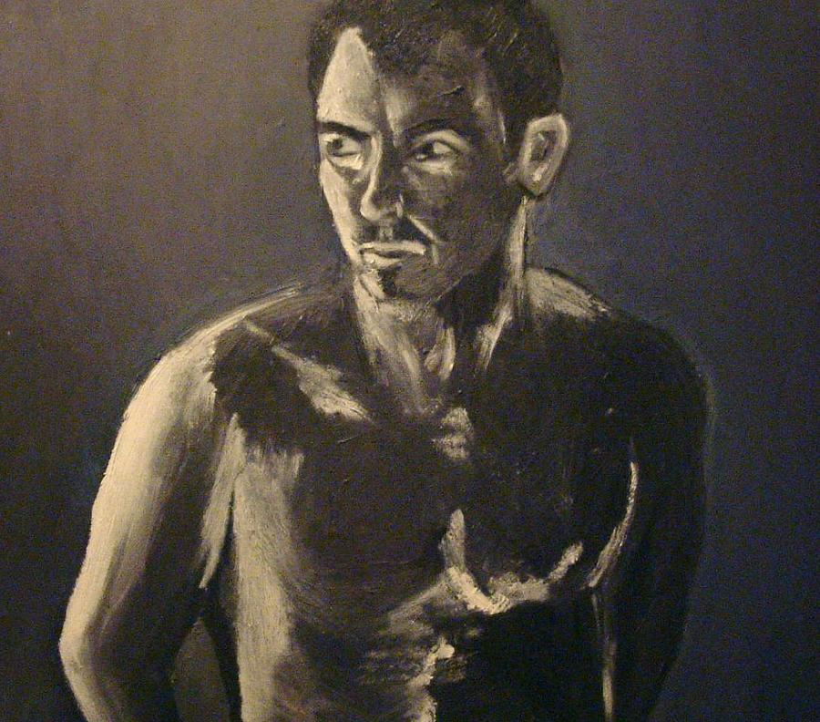 Study Of The Human  Form  Chiaroscuro Painting  by Andrew Davies