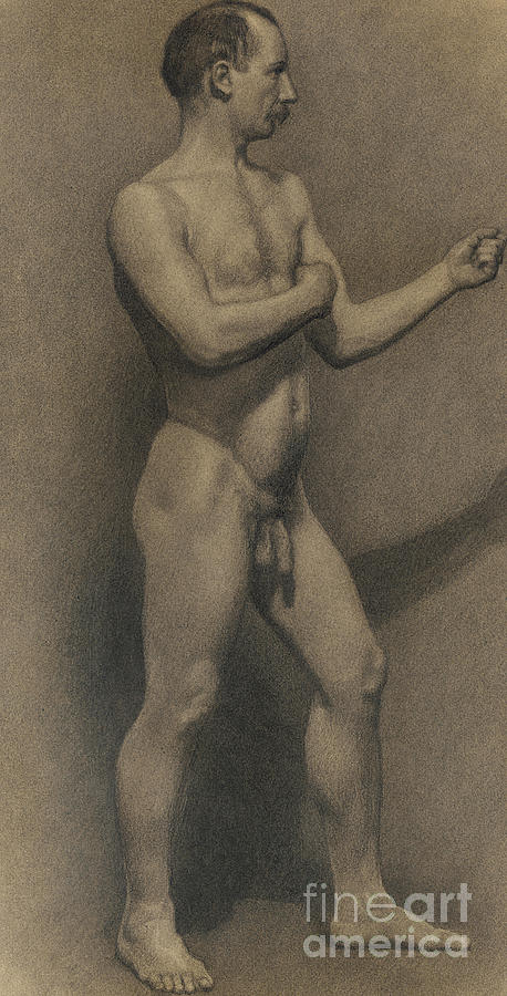 Study of the Male Figure, 1875 Drawing by Theodore Robinson