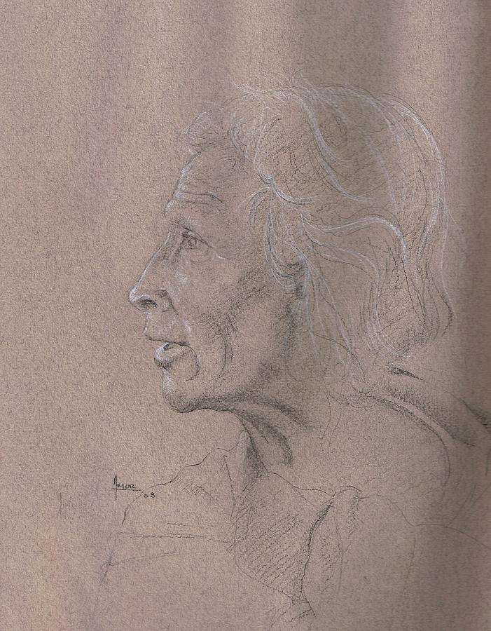 Portrait Drawing - Study on The Day of the Death by Victor Amor Portrait Drawing - Study on The Day of the Death by Victor Amor