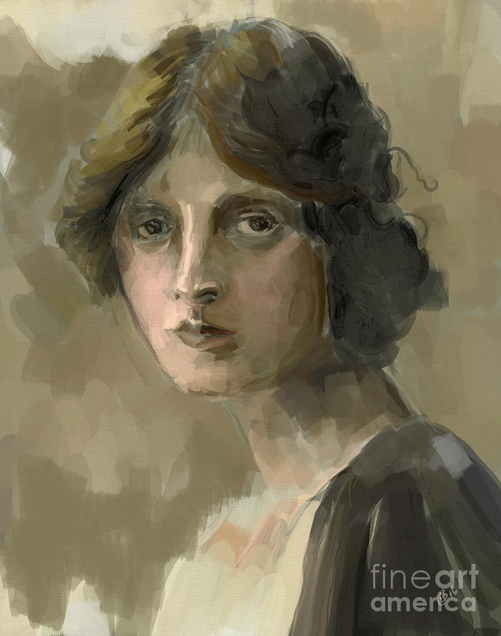 Study - Woman Painting by Carrie Joy Byrnes