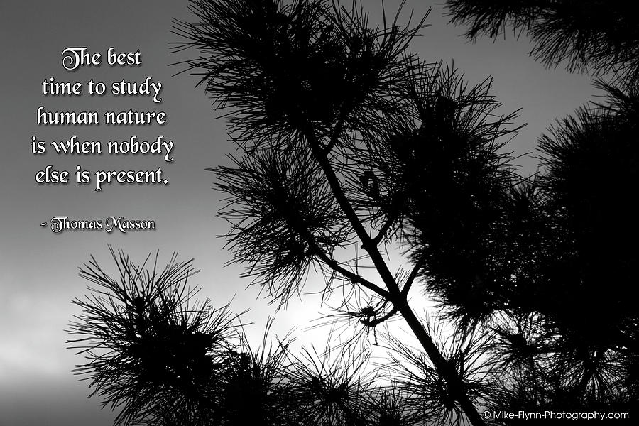 Quotation Photograph - Studying Human Nature by Mike Flynn
