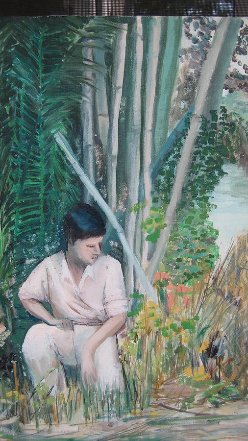 Studying Nature Painting by Mabel Moyano