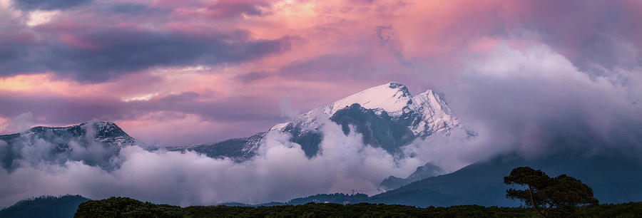 Stuff of Dreams - Italian Mountain range at sunset, wide panorama by Matteo Viviani Stuff of Dreams - Italian Mountain range at sunset, wide panorama by Matteo Viviani