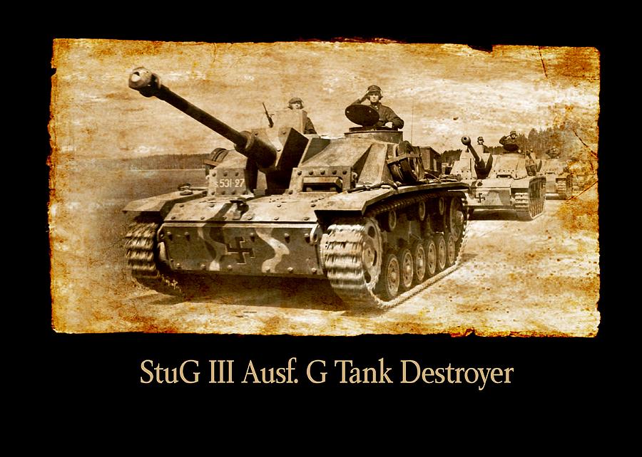 StuG III Ausf G Tank Destroyer Digital Art by John Wills