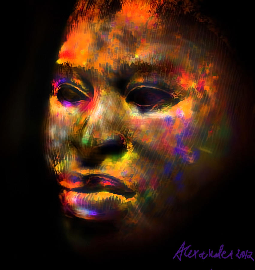 Stunning African Mask  Digital Art by Fine Art by Alexandra