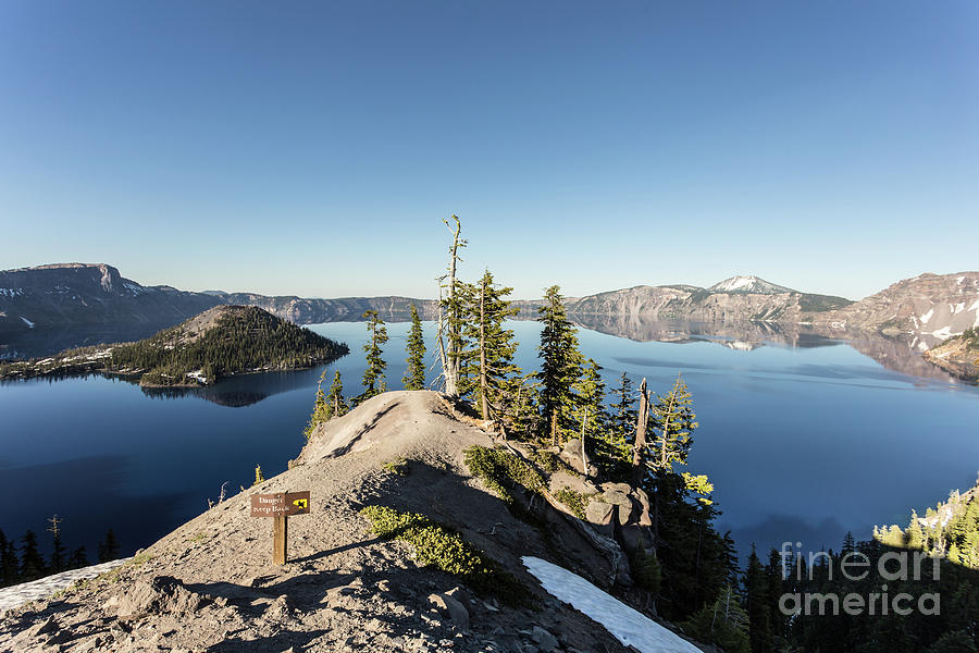 Stunning Crater lake in Oregon Photograph by Didier Marti