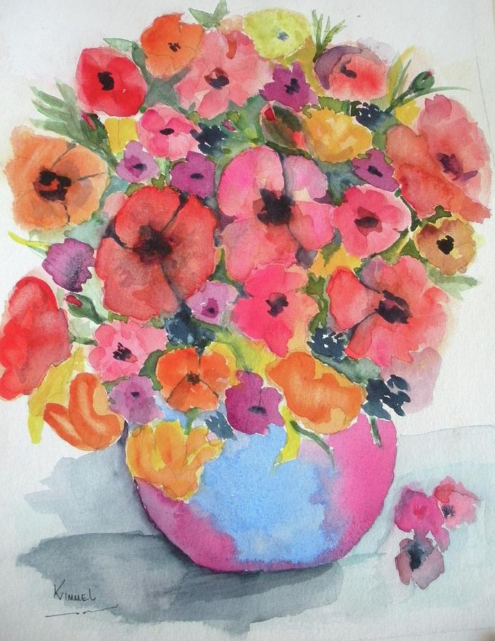 Flower Painting - Stunning Flower arrangement by Harold Kimmel