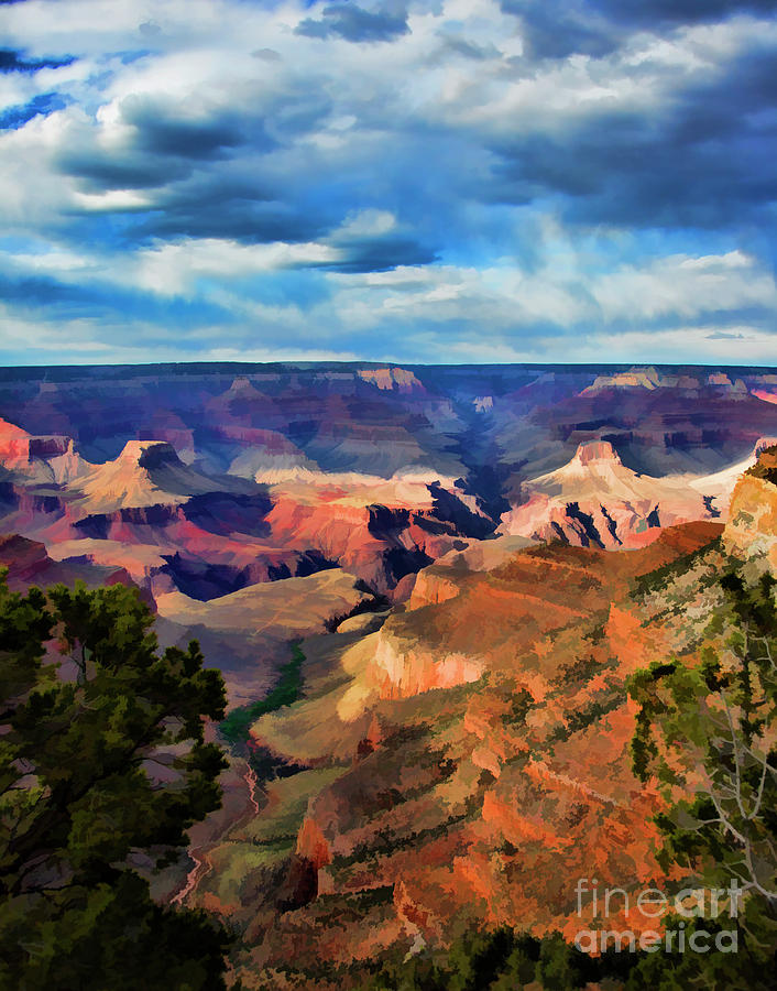 Stunning Grand Canyon Paint Photograph by Chuck Kuhn